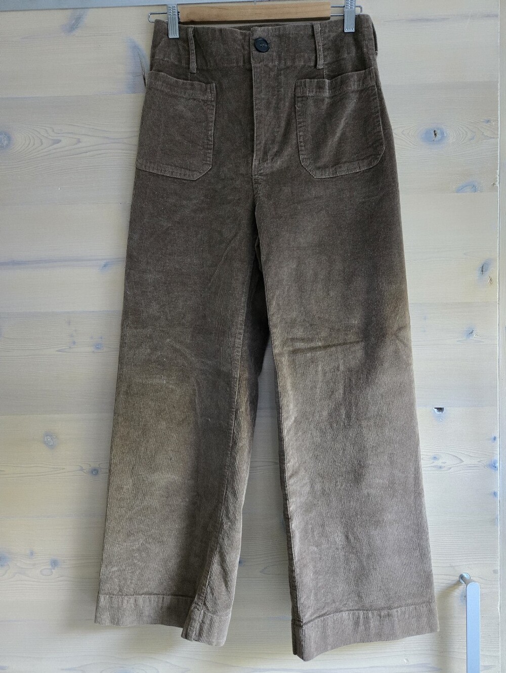 NWT Mahina Cropped Wide Leg Front Pocket Corduroy Pants M